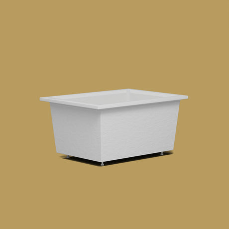 1300 x 950 Deep Soaking Tub – 600mm Depth – Rectangular – Omnitub — low corner on the feet kit [render:lowcorner:feet] [bg:brass]
