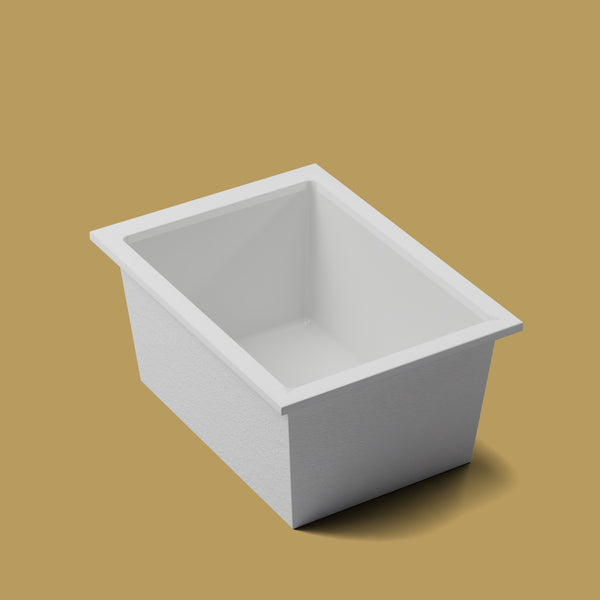 1300 x 950 Deep Soaking Tub – 600mm Depth – Rectangular – Omnitub — three-quarter [render:quarter:nofeet] [bg:brass]