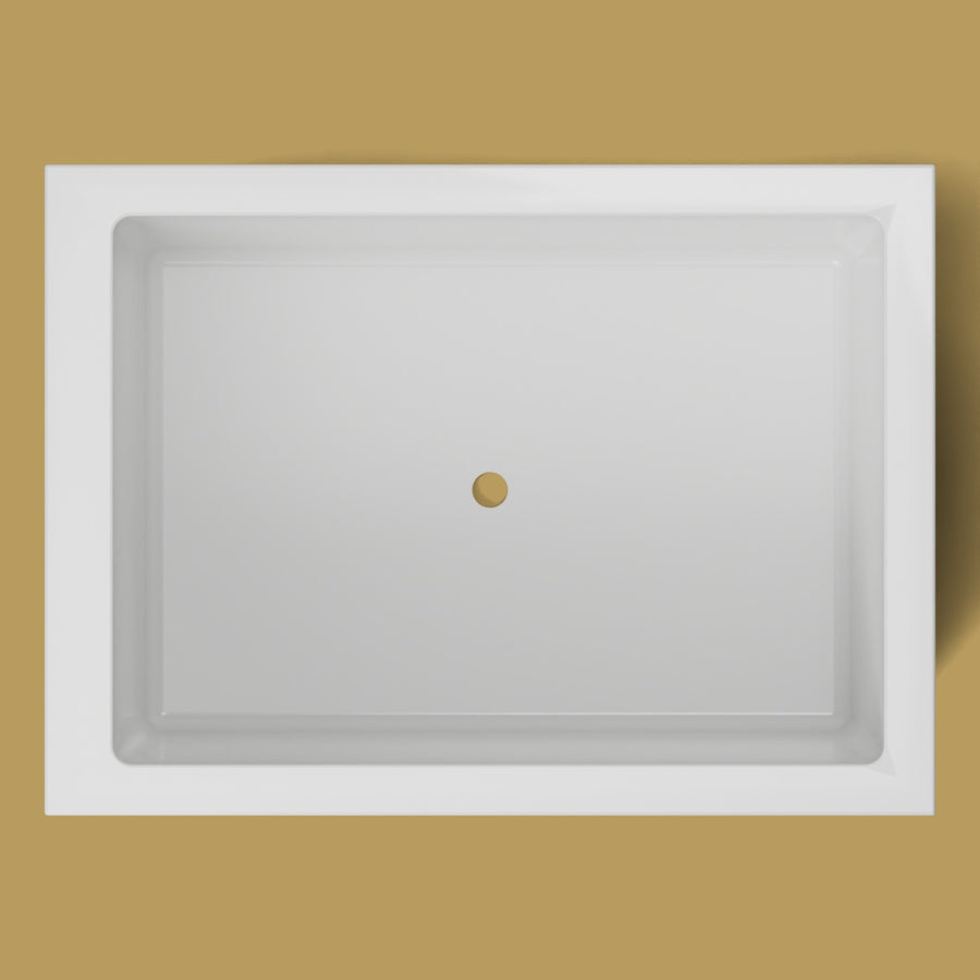 1300 x 950 Deep Soaking Tub – 600mm Depth – Rectangular – Omnitub — from above