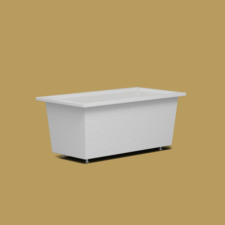 1500 x 800 Deep Soaking Tub – 600mm Depth – Rectangular – Omnitub (B100) — low corner on the feet kit [render:lowcorner:feet] [bg:brass]