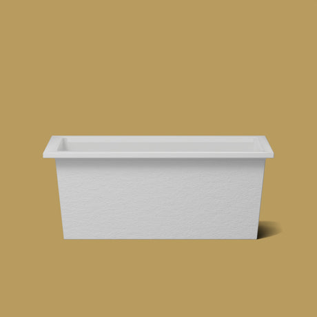 1500 x 800 Deep Soaking Tub – 600mm Depth – Rectangular – Omnitub (B100) — side elevation [render:sideon:nofeet] [bg:brass]