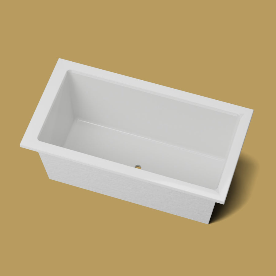 1500 x 800 Deep Soaking Tub – 600mm Depth – Rectangular – Omnitub — looking in
