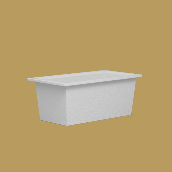 1500 x 800 Deep Soaking Tub – 600mm Depth – Rectangular – Omnitub — low corner [render:lowcorner:nofeet] [bg:brass]