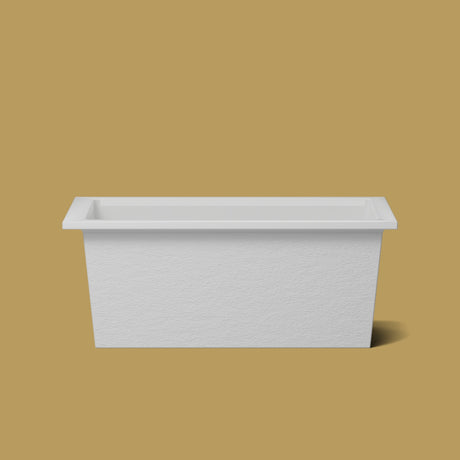 1500 x 800 Deep Soaking Tub – 600mm Depth – Rectangular – Omnitub — side elevation [render:sideon:nofeet] [bg:brass]