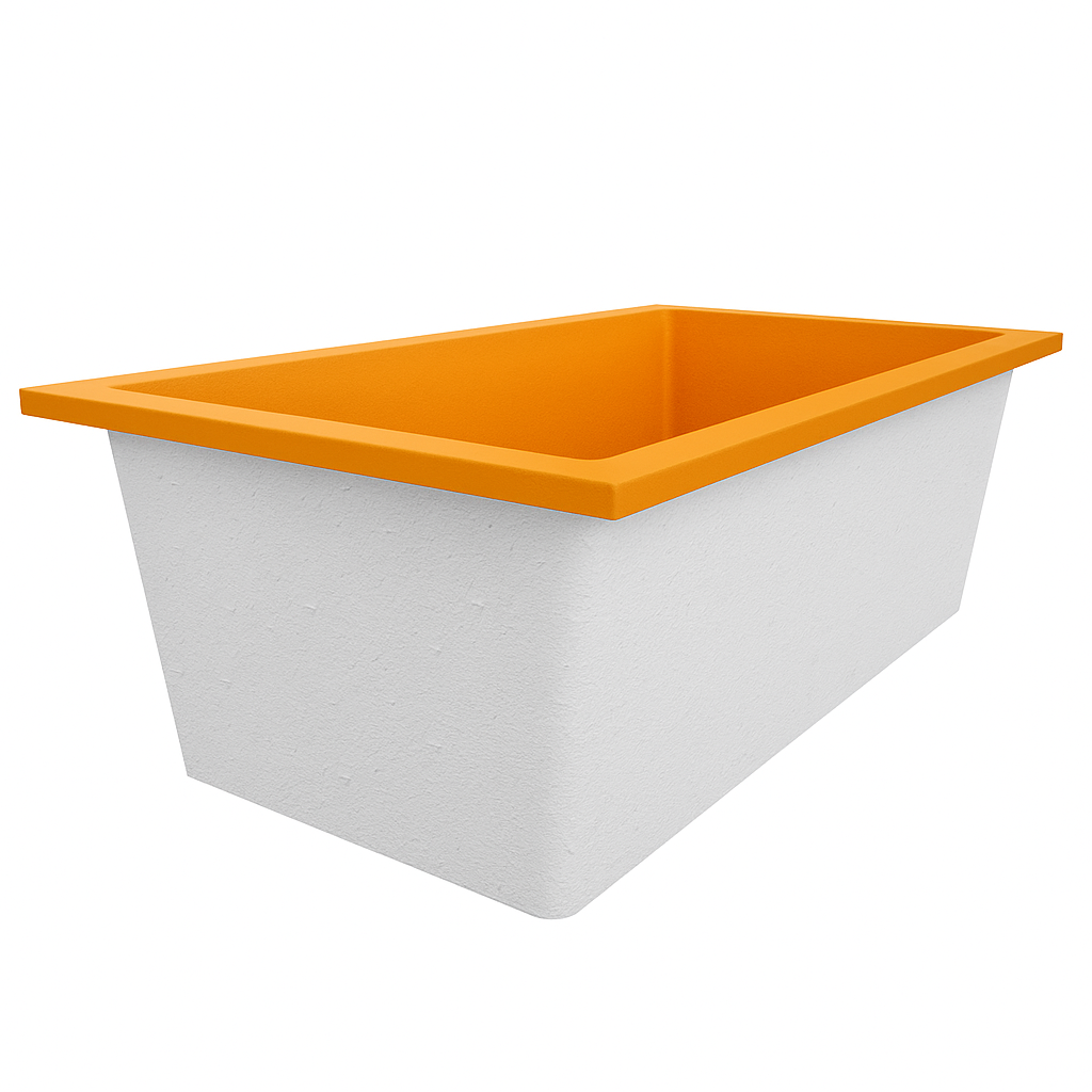 Deep Bathtub 1750 L x 950 W x 600 Soaking Depth Handmade by Omnitub