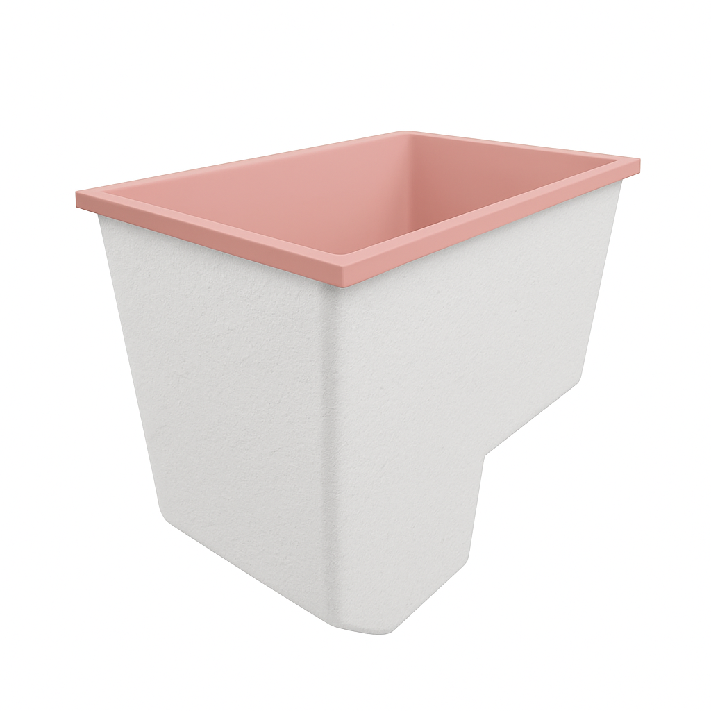Deep Bathtub With Seat 1100 L x 700 W x 1000 Depth Handmade by Omnitub