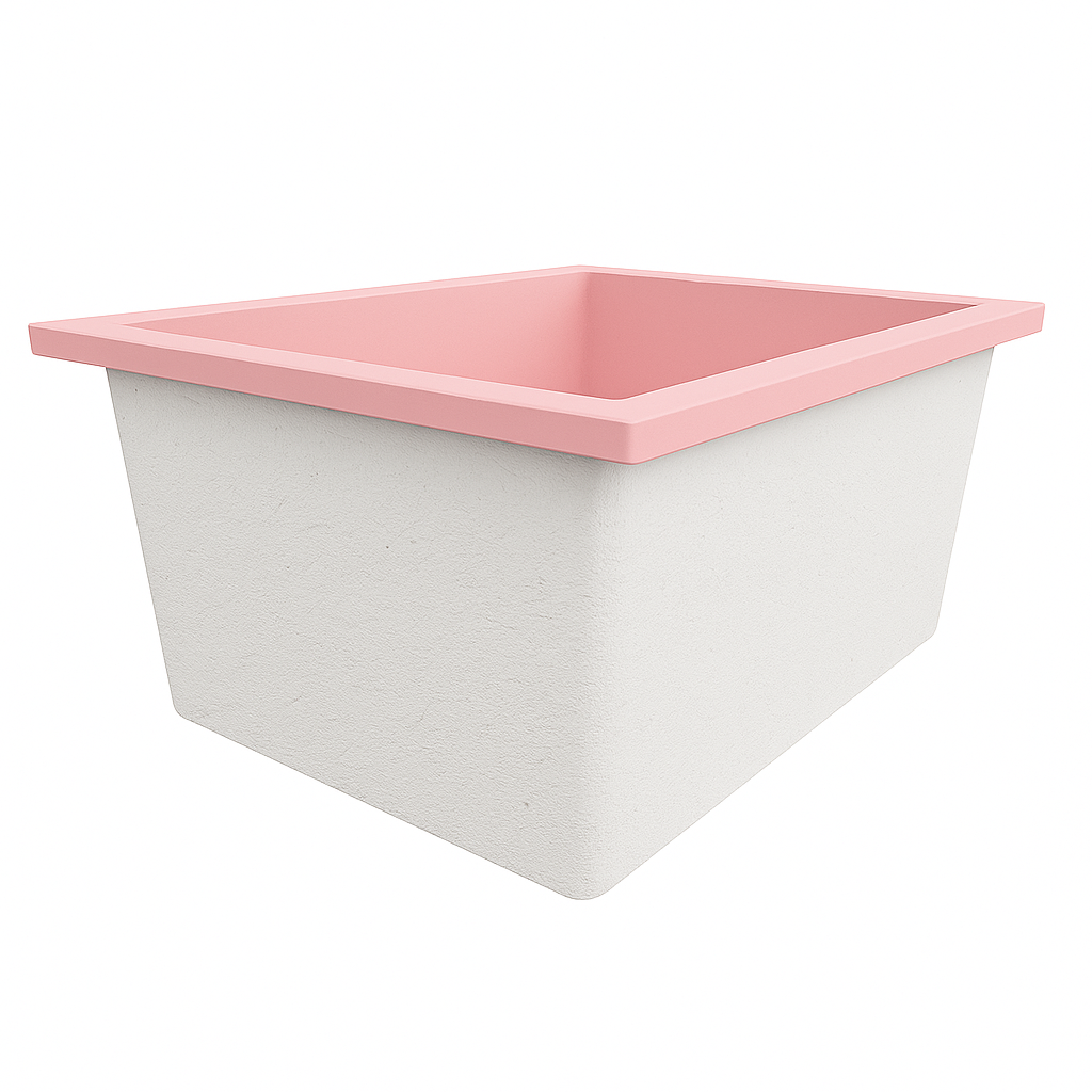 Deep Bathtub 1050 L x 1050 W x 600 Soaking Depth Handmade by Omnitub