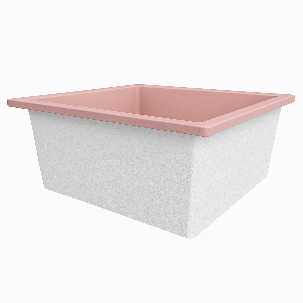 1400 L x 1400 W x 625 H. Bain profond. Omnitub Duo Extrême