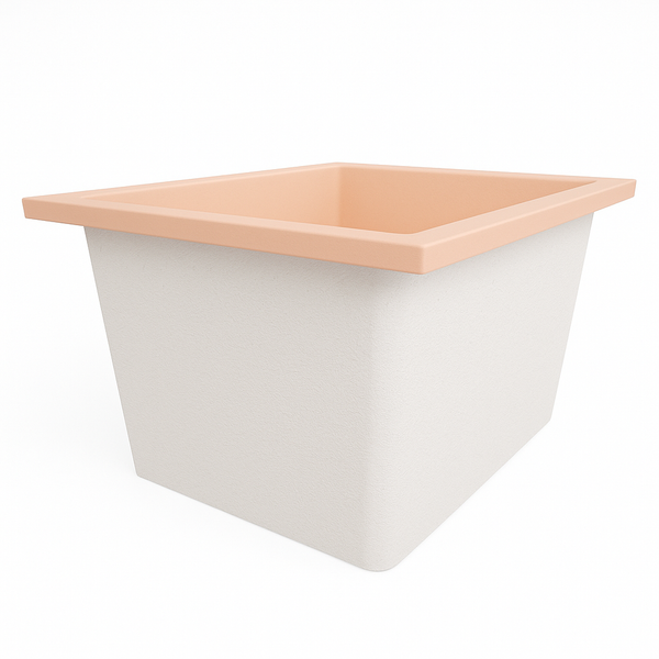 Omnitub Solo Extra 1150 x 900 handmade UK deep soaking tub 600mm depth rectangular - alternate angle 6