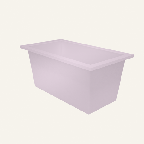 Omnitub 1350 x 750 handmade deep soaking tub 600mm depth in Pale Lilac