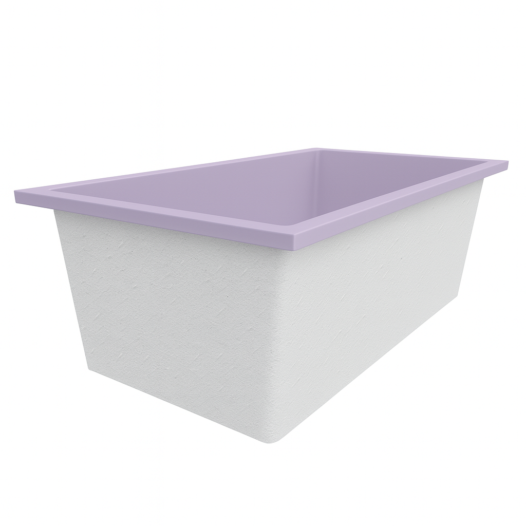 Deep Bathtub 1750 L x 950 W x 600 Soaking Depth Handmade by Omnitub