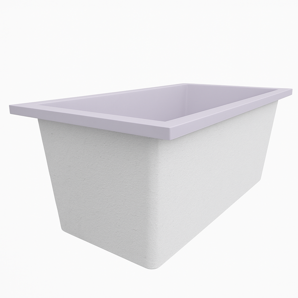 Omnitub 1500 x 800 deep soaking tub 600mm depth rectangular - finish and texture 5