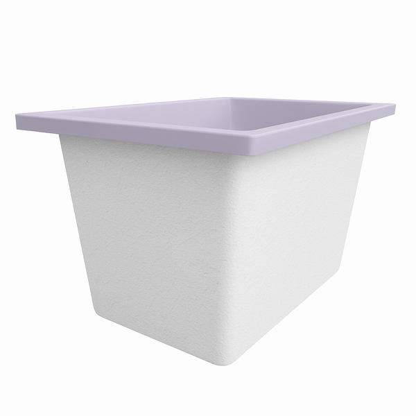 Omnitub Solo Max 1050 x 800 handmade UK deep soaking tub 600mm depth rectangular - finish and texture 5