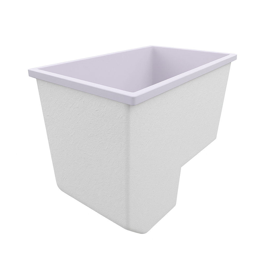 Deep Bathtub With Seat 1100 L x 700 W x 1000 Depth Handmade by Omnitub