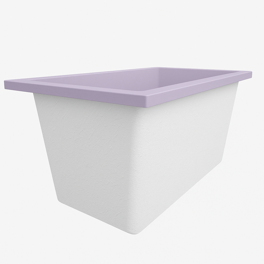 Omnitub 1250 x 750 Deep Soaking Bathtub – 600mm Internal Depth – Rectangular