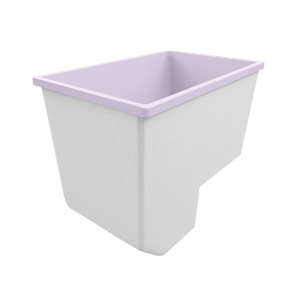 Deep Bathtub With Seat 1100 L x 700 W x 1000 Depth Handmade by Omnitub