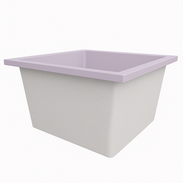 Omnitub Duo Square 1050 x 1050 deep soaking tub 600mm depth square - additional view 4