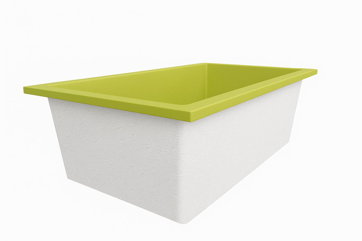 Deep Bathtub 1750 L x 950 W x 600 Soaking Depth Handmade by Omnitub