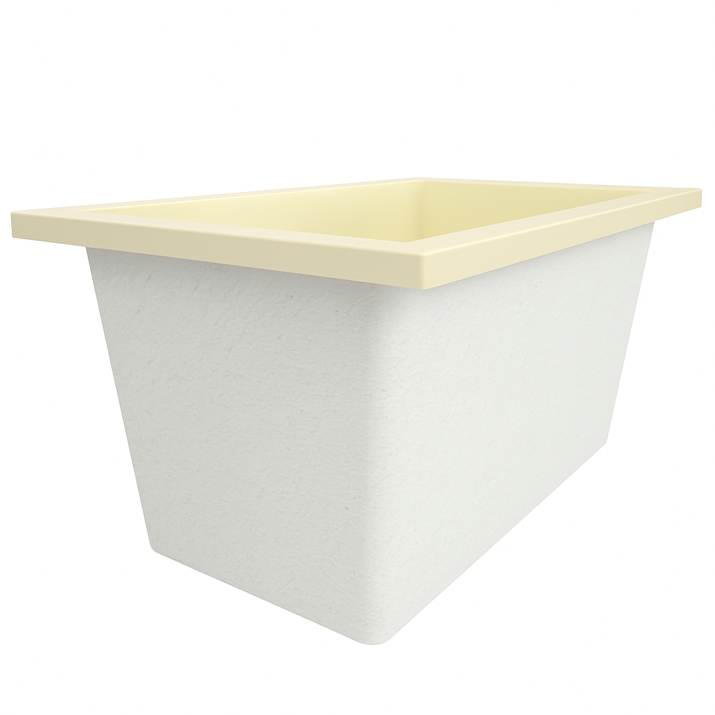 Omnitub 1250 x 750 Deep Soaking Bathtub – 600mm Internal Depth – Rectangular