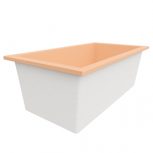 Omnitub Deluxe 1750 x 950 handmade UK deep soaking tub 600mm depth wide rectangular - interior detail 5