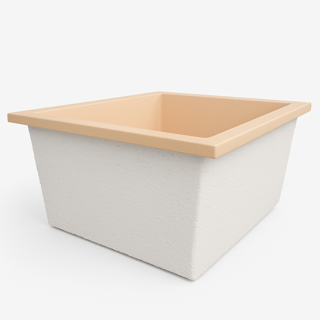 1400 L x 1200 W x 625 H. Bain profond. Omnitub Duo Flow