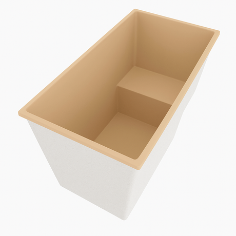 Deep Bathtub With Seat 1495 L x 800 W x 1000 Depth Handmade by Omnitub