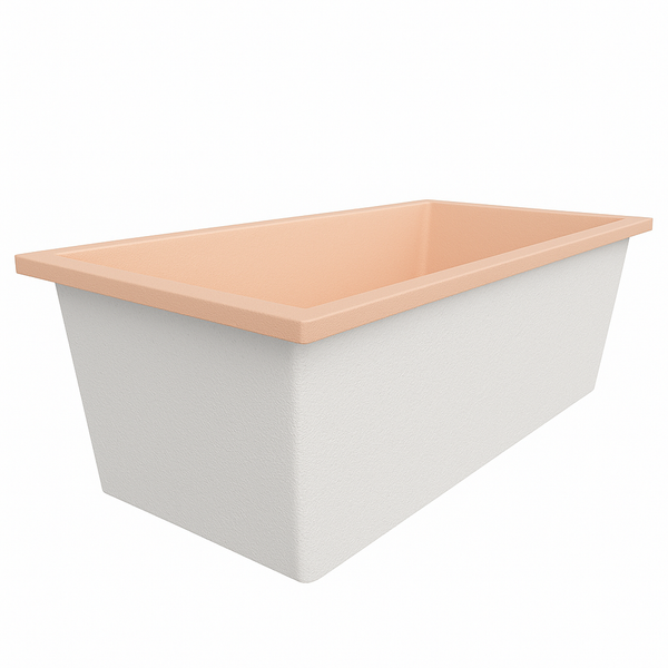 Omnitub Deluxe Plus 1800 x 800 handmade UK deep soaking tub 600mm depth rectangular - side angle 6