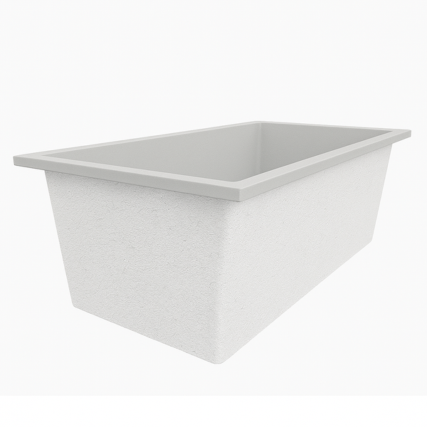 Omnitub Deluxe 1750 x 950 handmade UK deep soaking tub 600mm depth wide rectangular - installed in bathroom 5
