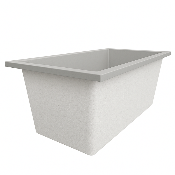 Omnitub Solo Extreme 1600 x 800 handmade UK deep soaking tub 600mm depth rectangular - installed in bathroom 6