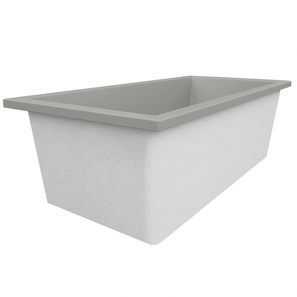 Omnitub Deluxe Plus 1800 x 800 handmade UK deep soaking tub 600mm depth rectangular - top-down view 6