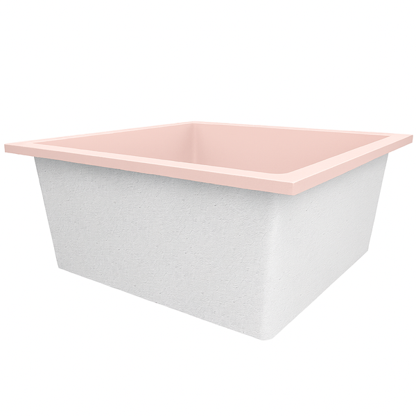 Omnitub Duo Ultra 1500 x 1500 handmade deep soaking tub 600mm depth square - alternate angle 5