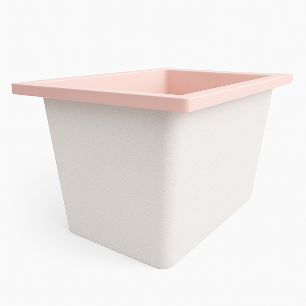 Omnitub Solo Max 1050 x 800 handmade UK deep soaking tub 600mm depth rectangular - styled setting 5