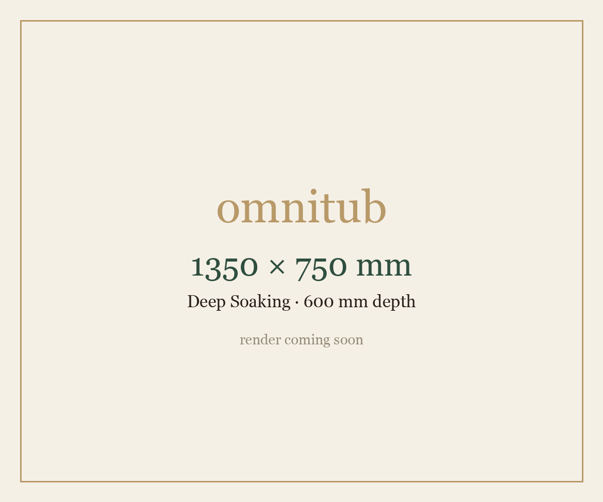 Omnitub 1350 × 750 — placeholder, render coming soon