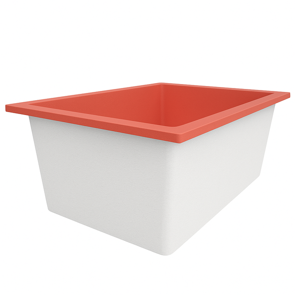 Omnitub Solo Plus 1250 x 1050 handmade UK deep soaking tub 600mm depth wide rectangular - top-down view 6