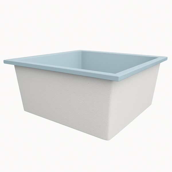 Omnitub 1600 x 1600 deep soaking tub 600mm depth extra large square - close-up detail 5