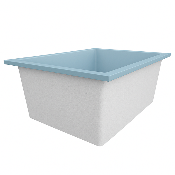 Omnitub Solo Plus 1250 x 1050 handmade UK deep soaking tub 600mm depth wide rectangular - interior detail 6