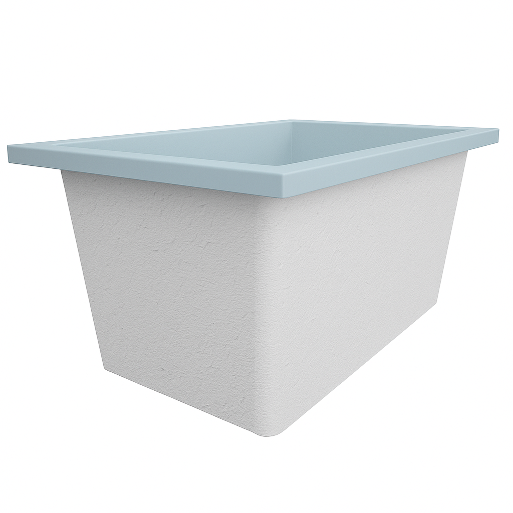 Omnitub 1250 x 750 Deep Soaking Bathtub – 600mm Internal Depth – Rectangular