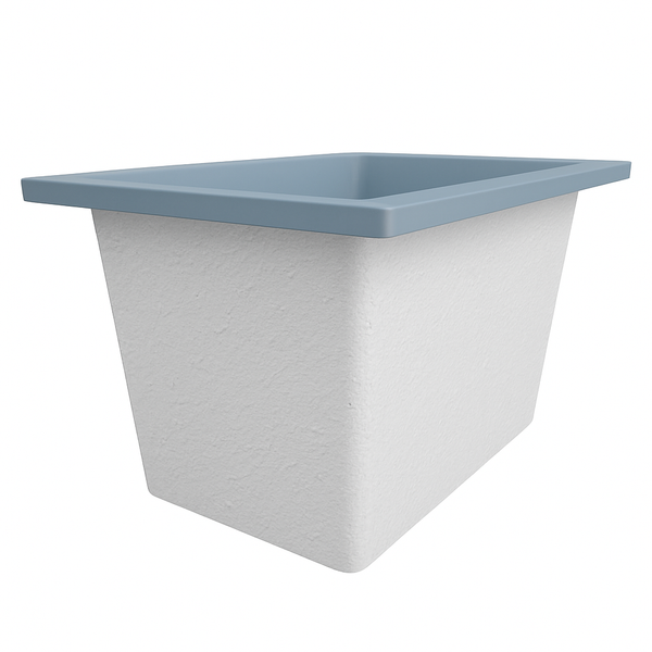 Omnitub Solo Max 1050 x 800 handmade UK deep soaking tub 600mm depth rectangular - configuration detail 5