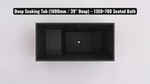 1350 x 700 Seated Soaking Tub – 1000mm Depth – Rectangular – Omnitub