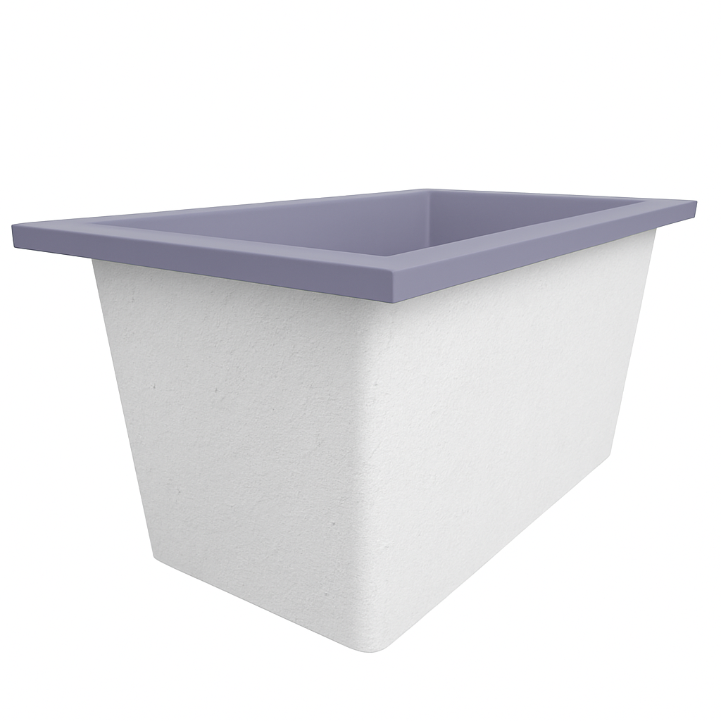 Omnitub 1250 x 750 Deep Soaking Bathtub – 600mm Internal Depth – Rectangular
