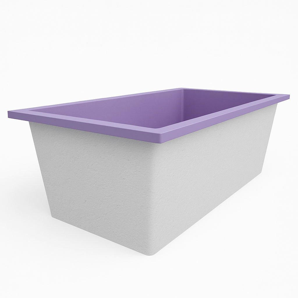 Deep Bathtub 1750 L x 950 W x 600 Soaking Depth Handmade by Omnitub