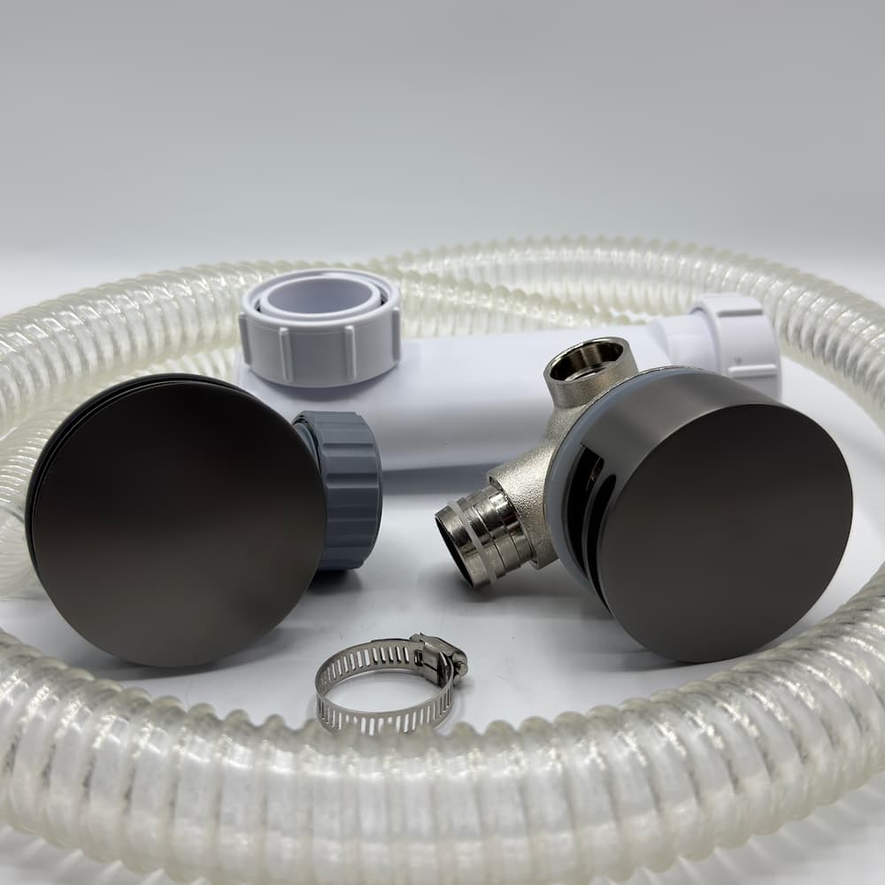Push Down Bath Filler with Overflow - Omnitub bathroom accessory - top-down view