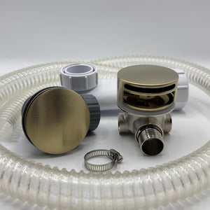 Push Down Bath Filler with Overflow - Omnitub bathroom accessory - side angle