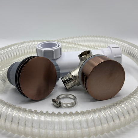 Push Down Bath Filler with Overflow - Omnitub bathroom accessory - installed in bathroom
