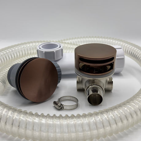 Push Down Bath Filler with Overflow - Omnitub bathroom accessory - close-up detail