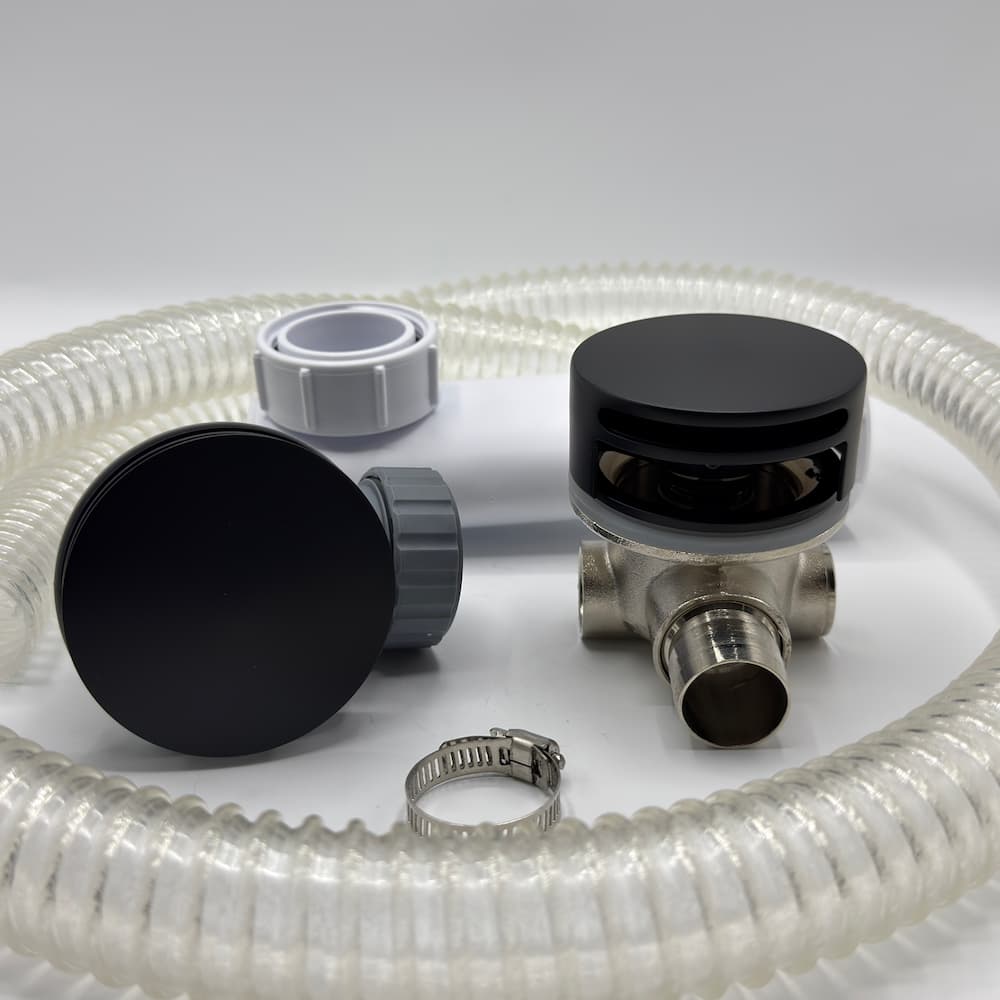 Push Down Bath Filler with Overflow - Omnitub bathroom accessory - interior detail