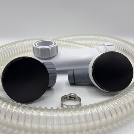 Push Down Waste With Overflow - Omnitub bathroom accessory - side angle