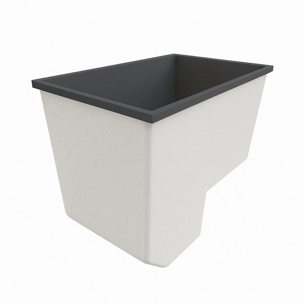 Deep Bathtub With Seat 1100 L x 700 W x 1000 Depth Handmade by Omnitub