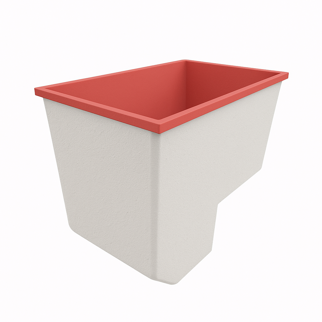 Deep Bathtub With Seat 1100 L x 700 W x 1000 Depth Handmade by Omnitub