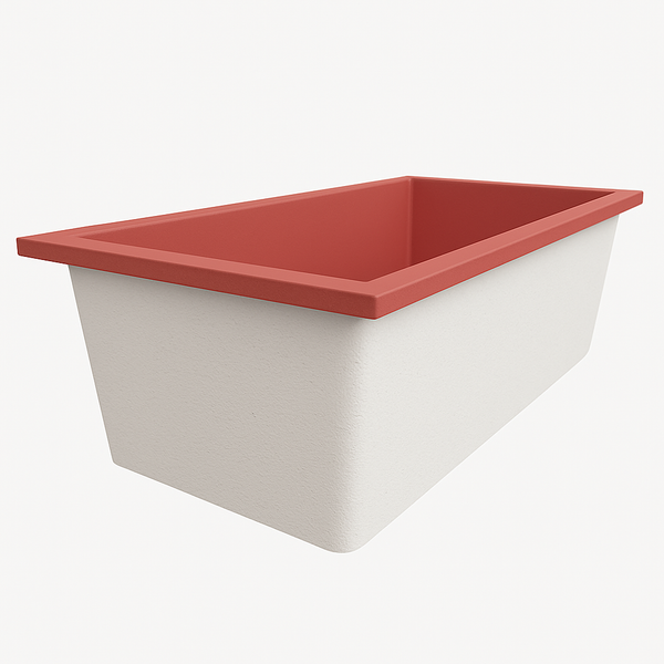 Omnitub Deluxe 1750 x 950 handmade UK deep soaking tub 600mm depth wide rectangular - bathroom installation 5